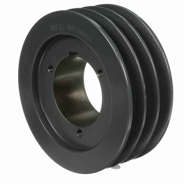 3 Groove Cast Iron Bushed Bore Multiple Sheave, 3B62Q
